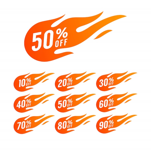 Sale discount hot fire sign.