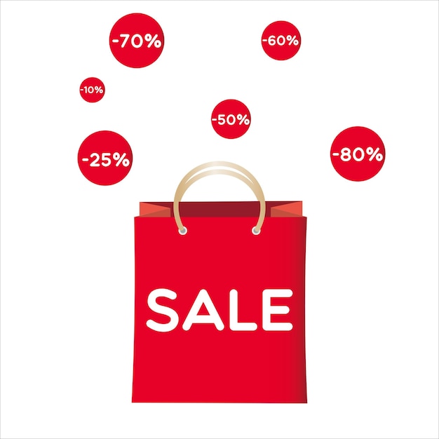 sale discount shopping package icon vector illustration symbol