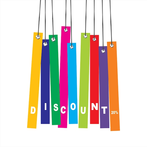 Vector sale and discount tags sale concept formed of red tags great for shopping