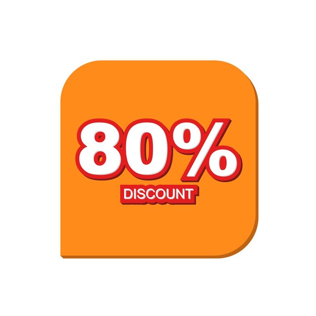 Vector sale discount vector on white background