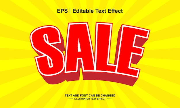 Sale editable text effect