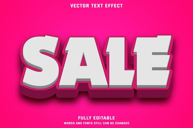 Sale editable text effect