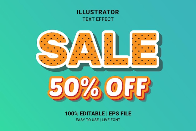 Sale editable text effect