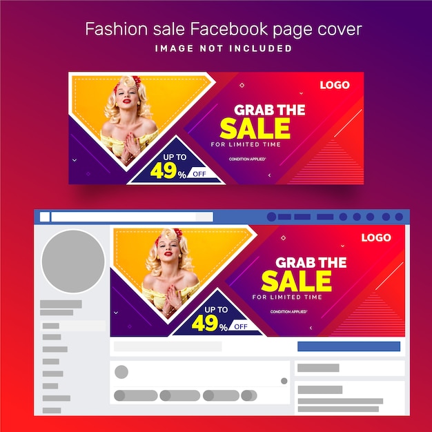 Vector sale facebook page cover