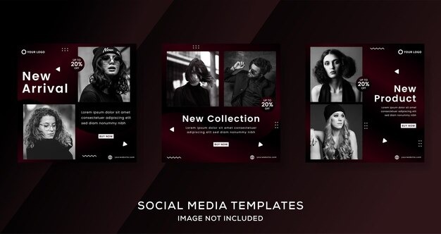 Modello di banner di vendita di moda per il vettore premium dei social media