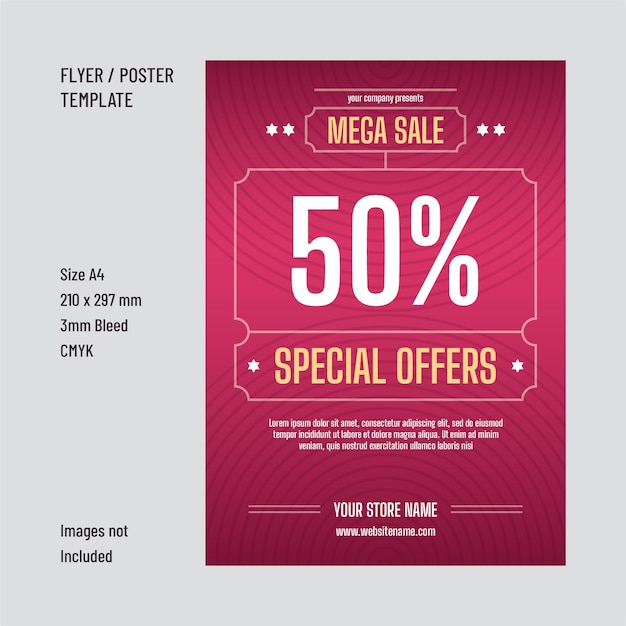 Sale flyer design template