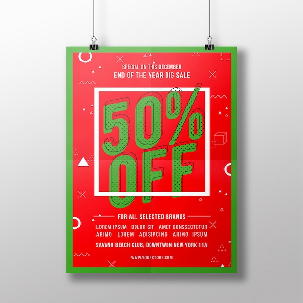 Vector sale flyer