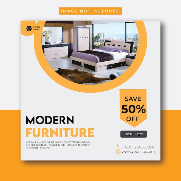 sale Furniture social media and instagram post template banner