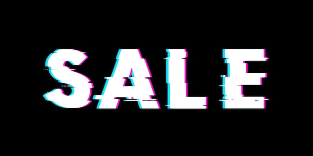 Sale glitch effect font