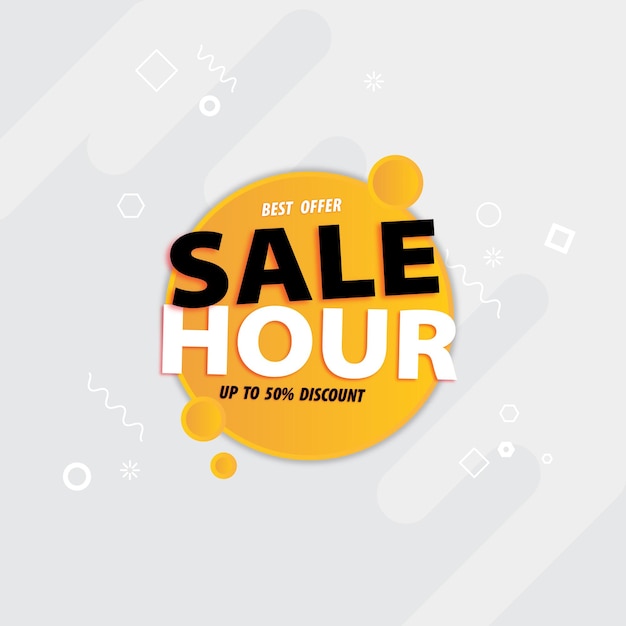Sale hour business advertising tag