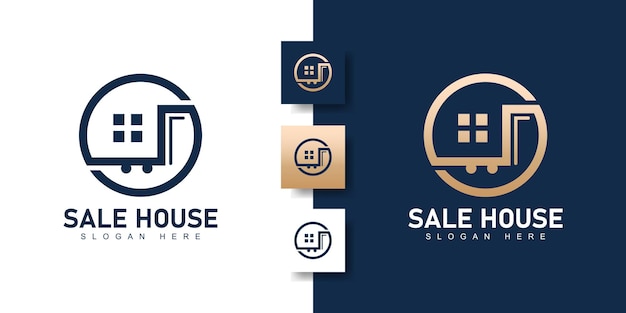 Sale house logo design template