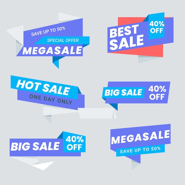 sale label collection set set ribbon banner and label sticker sale offer and badge tag sale adverti