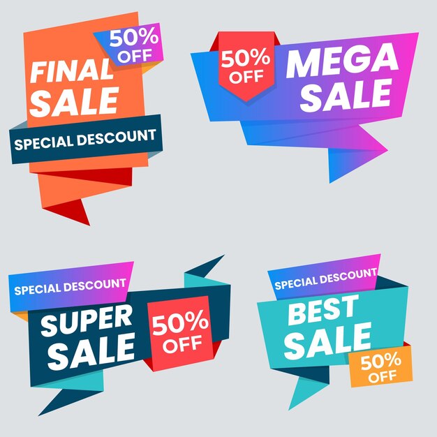 sale label collection set set ribbon banner and label sticker sale offer and badge tag sale adverti