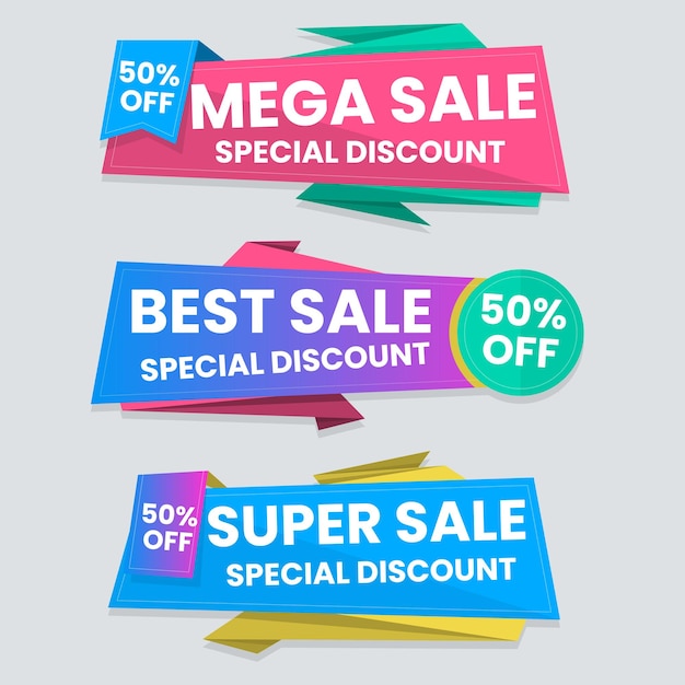 sale label collection set set ribbon banner and label sticker sale offer and badge tag sale adverti