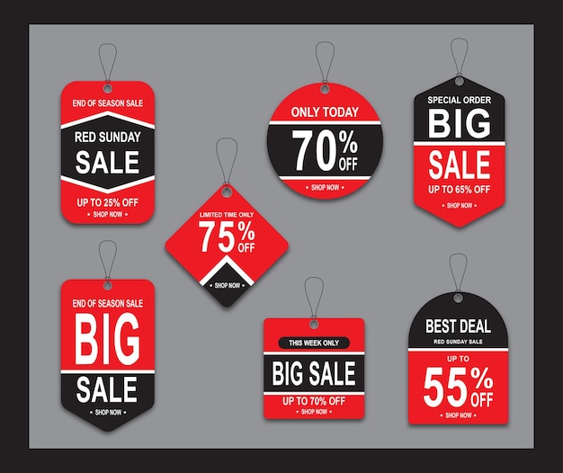 Vector sale label collection