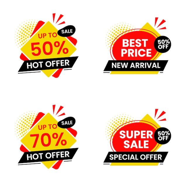 Sale label design collection