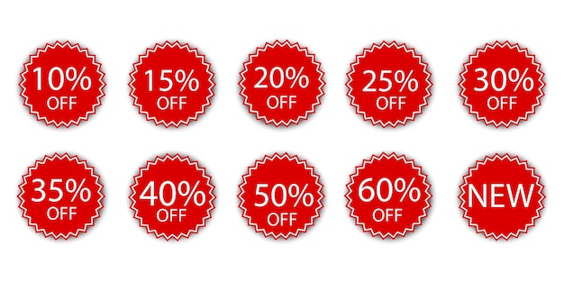 Vector sale label with percent discount