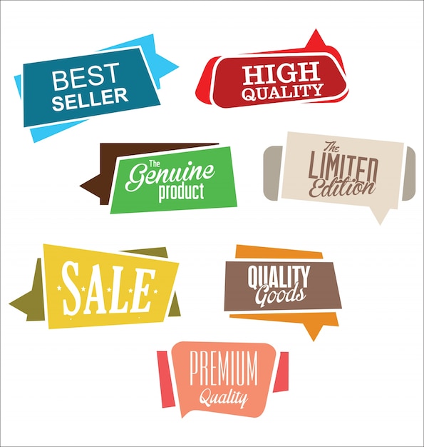 Vector sale labels collection