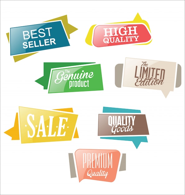 Vector sale labels collection