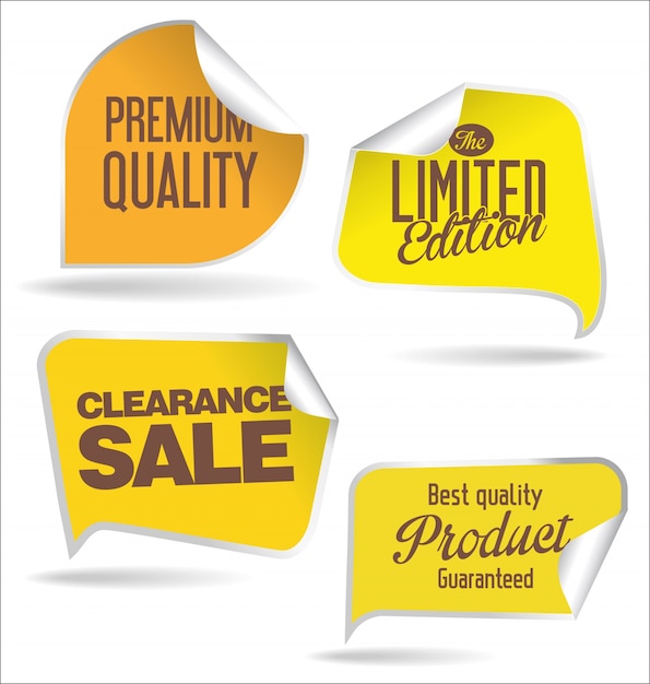 Vector sale labels