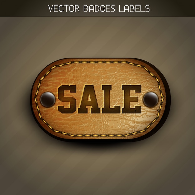 Sale leather label