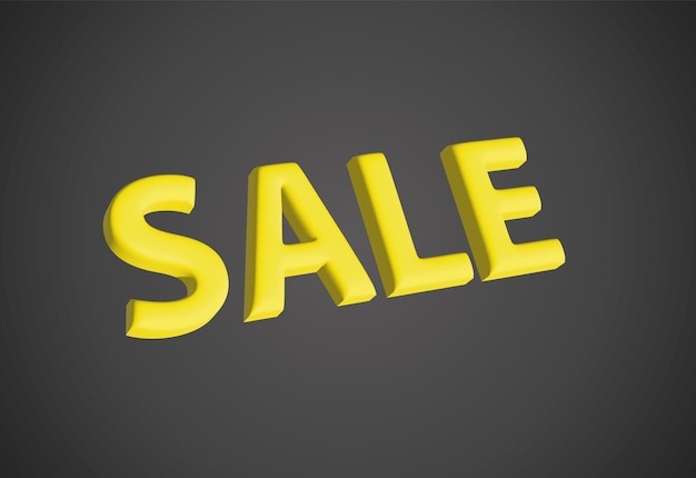 sale lettering for poster or social media ads. 3d design element. isolated background