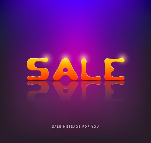 Sale message design on purple background eps10 vector illustration