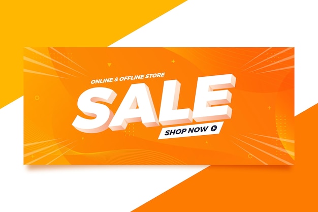 Vector sale minimalist banner template