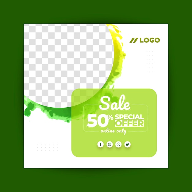 Sale Offer Banner Template and gradient colorful sale with your product image