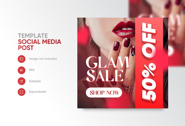 sale offer social media post templates