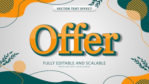 sale offer text effect editable eps file