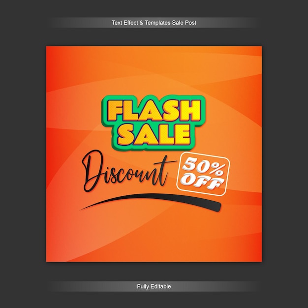 Vector sale post template