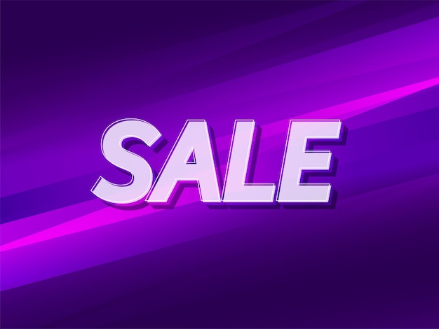 Sale poster or banner design in abstract pink and purple color