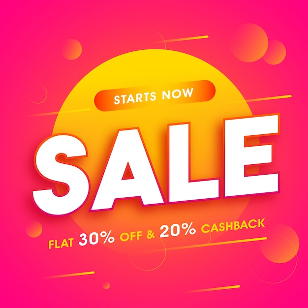 Sale poster, banner with flat discount offer.