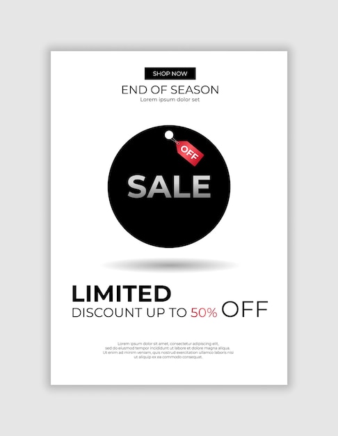 Vector sale poster specail offer discount up 50 big sale poster template black paper banner use for poster newsletter shopping promotion advertising vector illustration concept