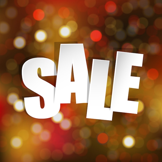 Sale poster with bokeh