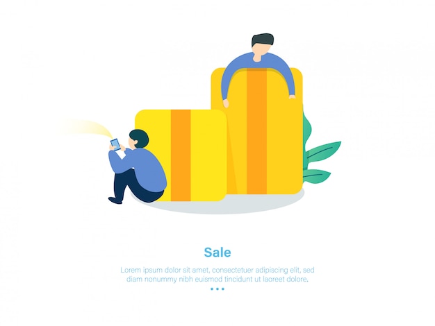 Sale profit illustration design