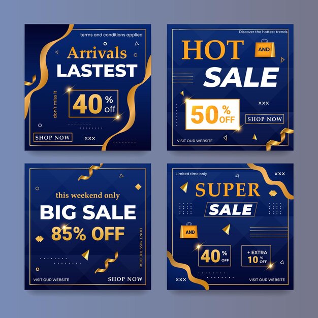 Vector sale or promotion banners for social media web banner template