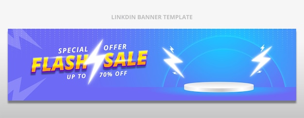 sale promotion linkedin banner and cover template