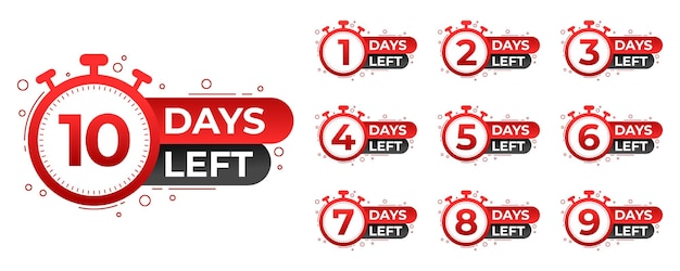 Sale Promotional number of days countdown timer banner