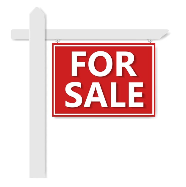 Sale sign with isolated white background