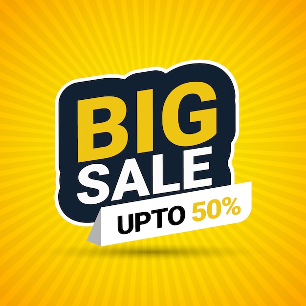 Vector sale special offer tag yellow banner