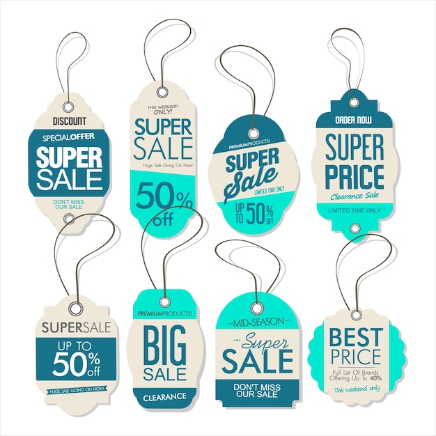 Vector sale stickers and tags collection vector illustration