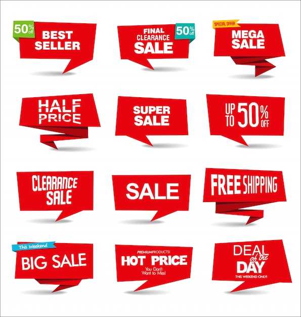 Sale stickers and tags