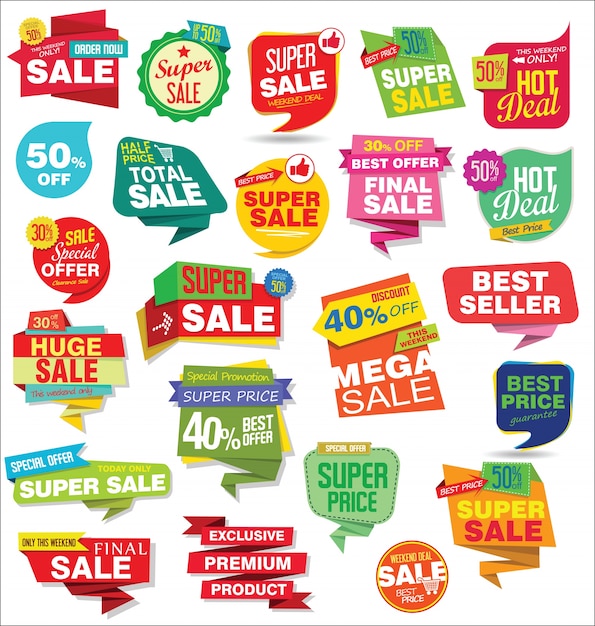 Vector sale stickers