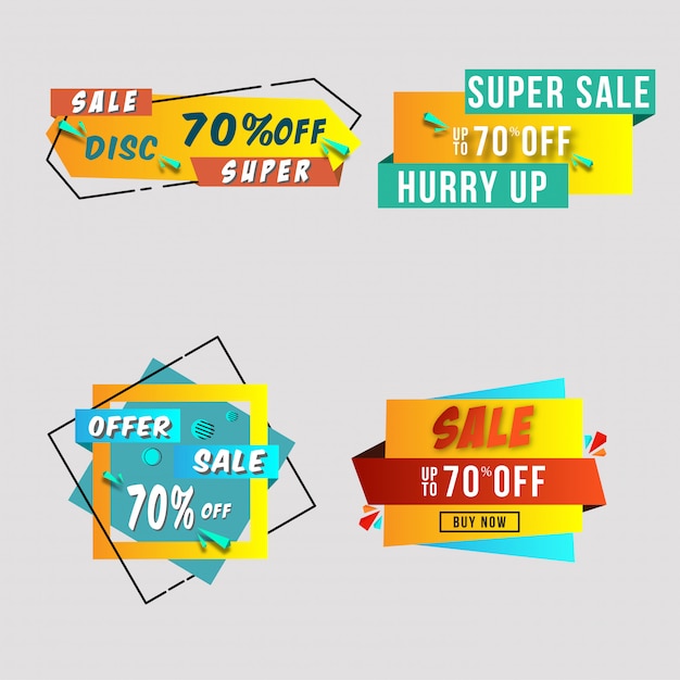 Vector sale stikcer banner