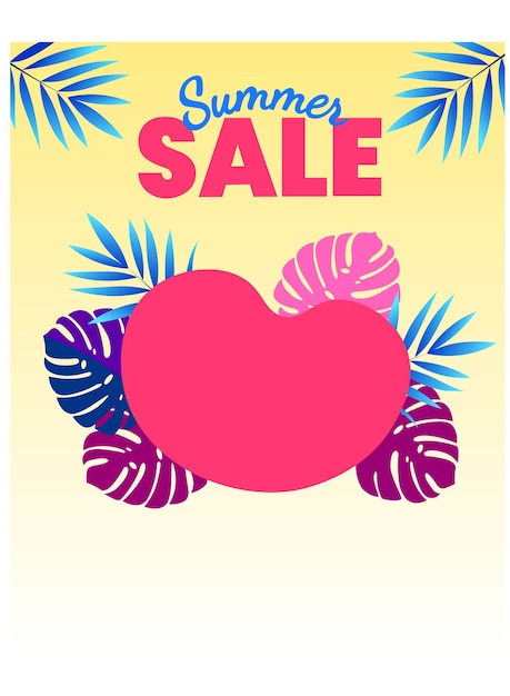 Vector sale summer background flayer