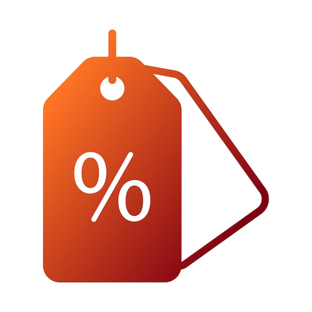 Тег продажи Красный градиент