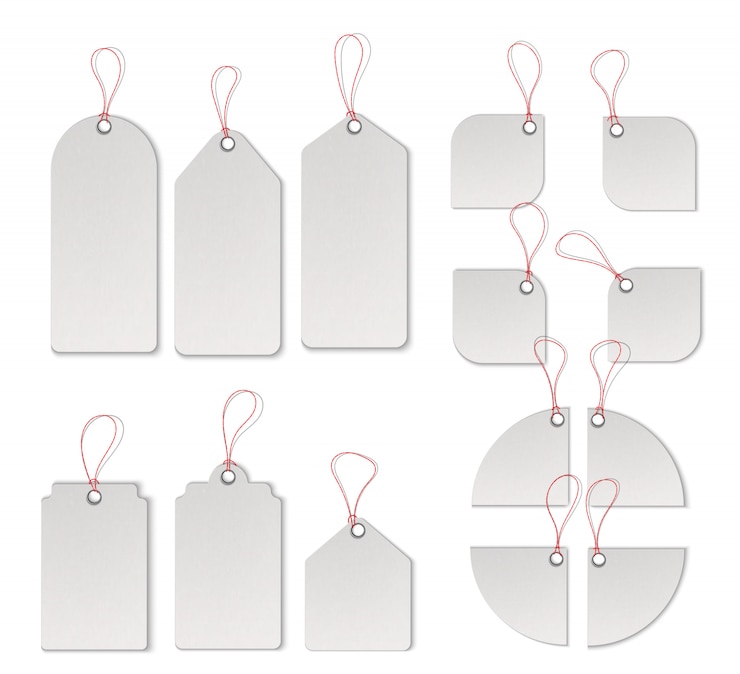 Vector sale tags and labels vector template set