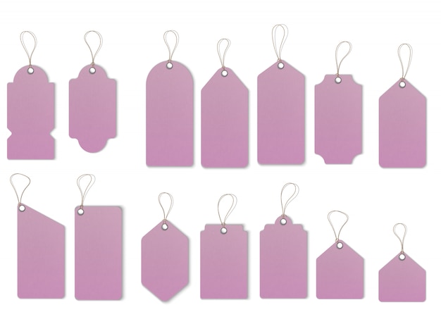 Sale tags and labels vector template set